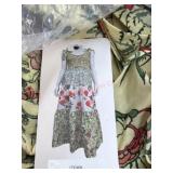 Floral Maxi Dress, Size L, Multi-Color
