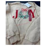 Beige Joy Holiday Sweatshirt Size XL