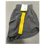 Black Athletic Shorts with Yellow Detail