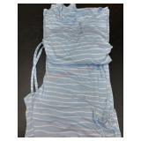 Medium Blue Striped Pajama Set