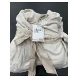 Beige Bathrobe with Tie Closure