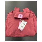 Pink Quarter-Zip Pullover, Size Small