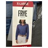 Frye Blue Button-Up Shirt, X-Large