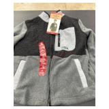Men's Gray and Black Full-Zip Jacket