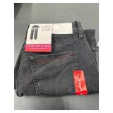 Black Cuffed Wide Leg Jeans