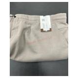 Beige Elastic Waistband 4XL Sweatpants