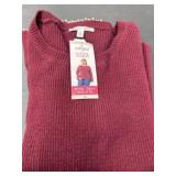 Burgundy Pearl Trim Sweater, Size 1X