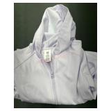 Zip-Up Lavender Hooded Jacket, Size M