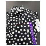 Women's Black and White Exercise Dress, XXL