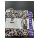 Women's XXL Leopard Print Jacket