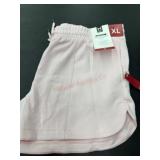 Pink Sandwash Dolphin Hem Shorts, XL