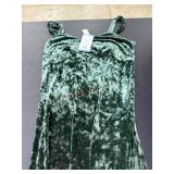 Green Velvet Dress, Large, Sycamore