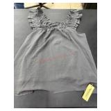 Gray Sleeveless Ruched Top With Tags