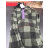 Men's XXL Green and Black Plaid Shirt