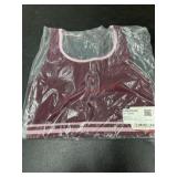 XlArge Maroon Tank Top with Pink Stripes