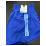 Blue Athletic Shorts with Labeled Size