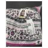Hooded Blanket with Leopard Pattern