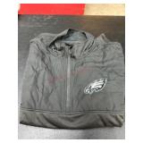Gray Quarter-Zip Pullover With Eagles Logo