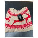 Folded Sweater With Reindeer Motif