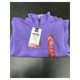 Purple Quarter Zip Pullover, Size M (7/8)