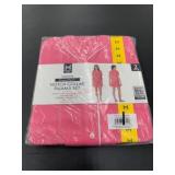 Women's Pink Notch Collar Pajama Set, Medium