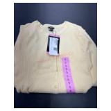 Women's Yellow Button-Up Cardigan, Size S