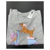 Gray T-Shirt With Dachshund Graphic