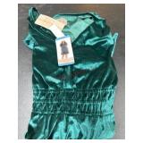 Green Velvet Dress With Tags