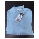 Light Blue Button-Up Cardigan