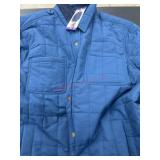 XXL Blue Quilted Jacket with Dual Front Pockets