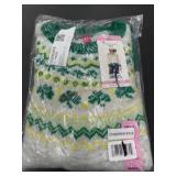 Small Knit Sweater With Green Pattern