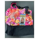 Women's Halter Tankini Top with Floral Design