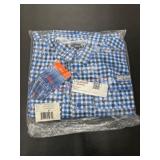 Men's Medium Blue Checkered Shirt