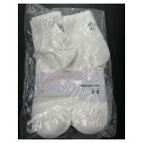 6 Pairs of White Crew Socks
