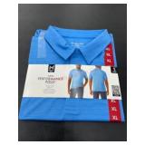 Men's Performance Polo Shirt, XL, Blue