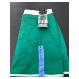 Green Athletic Skirt with White Trim