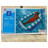 Inflatable Pool Sun Lounge with Removable Pillow