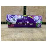 25-Inch Disposable Pastry Bags, 100 Count