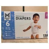 Size 6 Premium Diapers, 138-Count