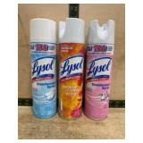 3 Lysol Disinfectant Sprays