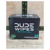 Dude Wipes Mint Chill Flushable Wipes Box