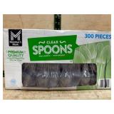 300-Piece Clear Plastic Spoons Set