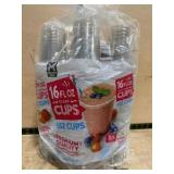 Pack of 132 Clear Plastic Cups, 16 fl oz