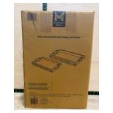 2-Piece Acacia Wood Rectangular Trays Set