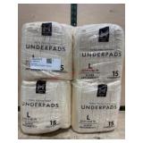 Pack of Disposable Underpads, 23x36 in, Large