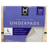 Large Total Protection Underpads, 120 Count