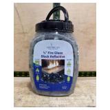 1/2-Inch Black Reflective Fire Glass