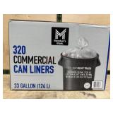 320 Commercial Trash Can Liners, 33 Gallon