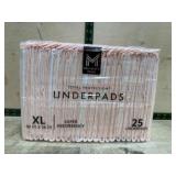 XL Disposable Underpads, 25-Count