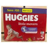 Huggies Little Movers Diapers, Size 5, 148 Ct.